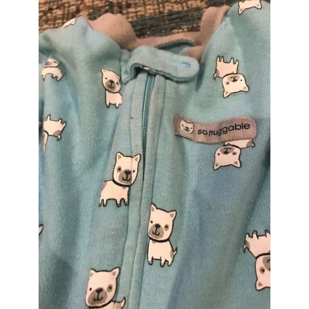 Carters size 6m 6 month Lot Of 3 Animal Sleepers Pjs